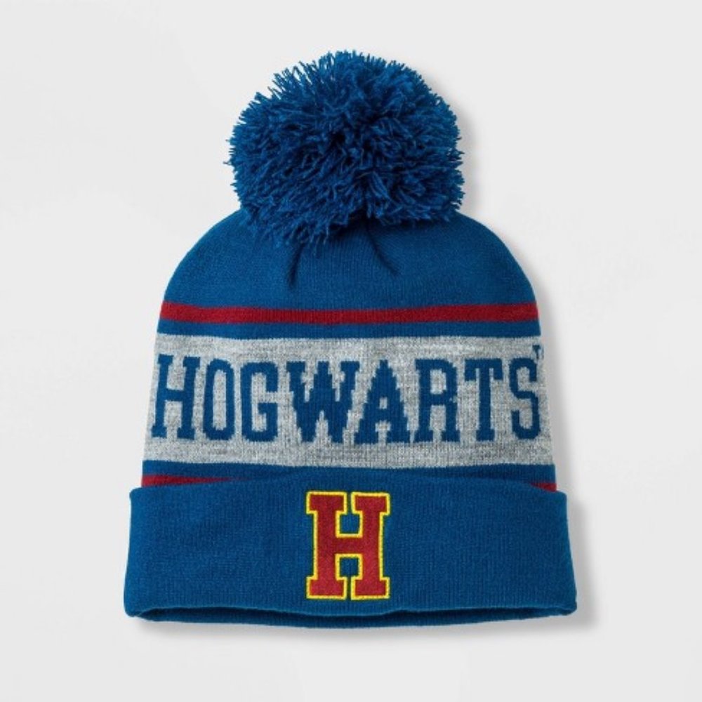 Boys' Harry Potter Hogwarts Cuffed Pom Beanie